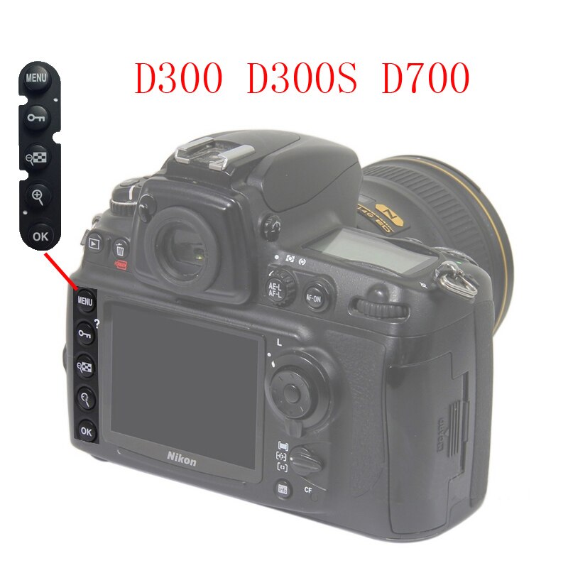 Para Nikon D90 D300 D300S D700 D600 D610 D7000 D7100 la función clave de reemplazo para cámara DSLR reparación de la unidad parte: D300 D300S D700
