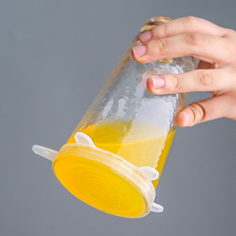 6 stuks/set siliconen rekdeksels universele deksel siliconen kom pot deksel siliconen deksel pan koken voedsel vers deksel magnetron deksel