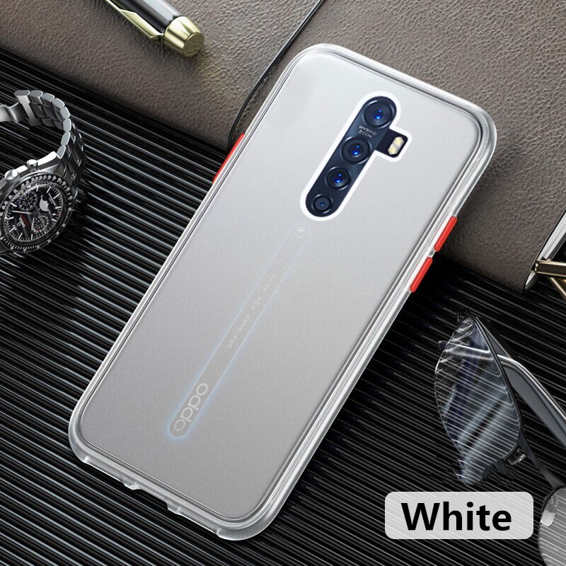 Matt Transluzente Fall für OPPO Realme X2 Pro XT Reno Ace Telefon Fall Silikon Rahmen Harte Rückseitige Abdeckung Stoßfest Fall: For Realme X2 / White