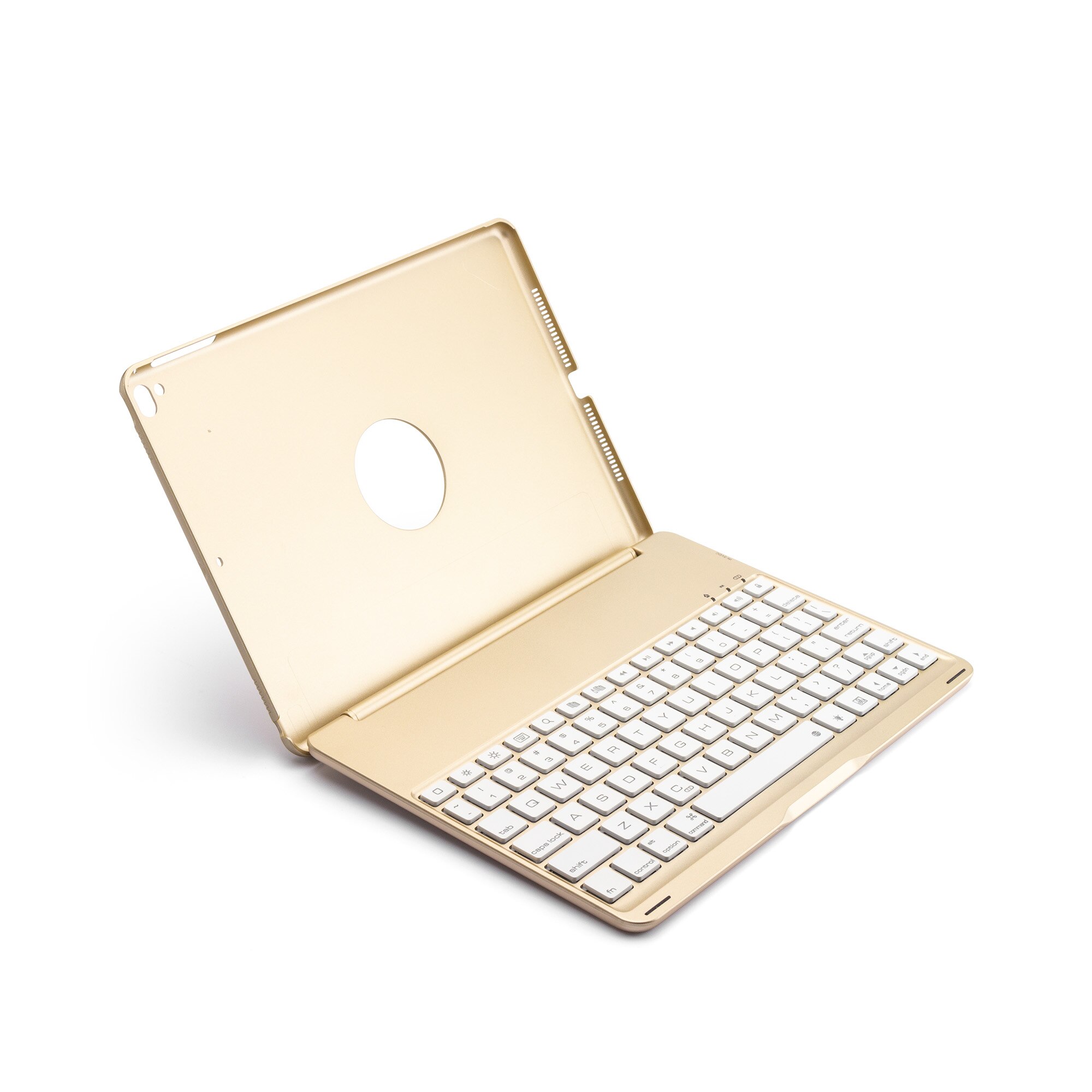 Wireless Bluetooth Keyboard Cover for ipad Air12 pro9.7 ipad9.7 Aluminum light-emitting 9.7‘’bluetooth keyboard: Gold