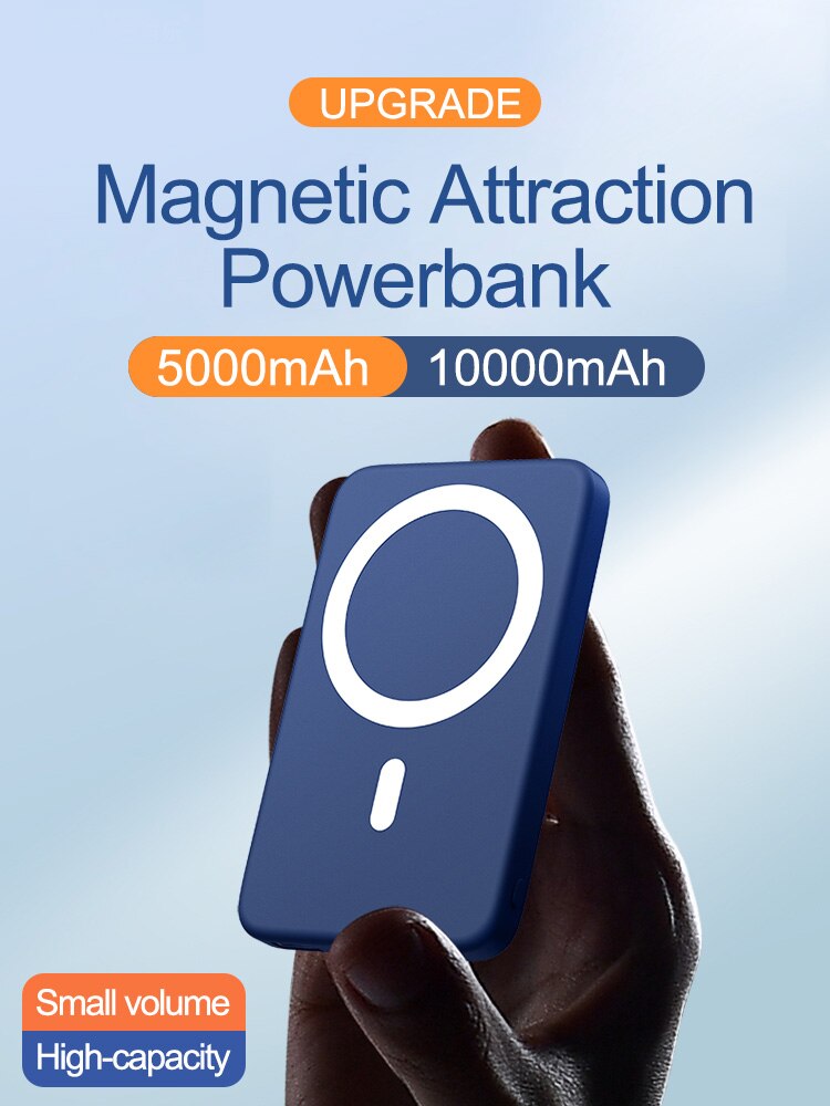 10000mAh Portable Magnetic Wireless Power Bank 15W Fast Charger For iPhone 12 13 Pro Max Mobile Phone External Battery