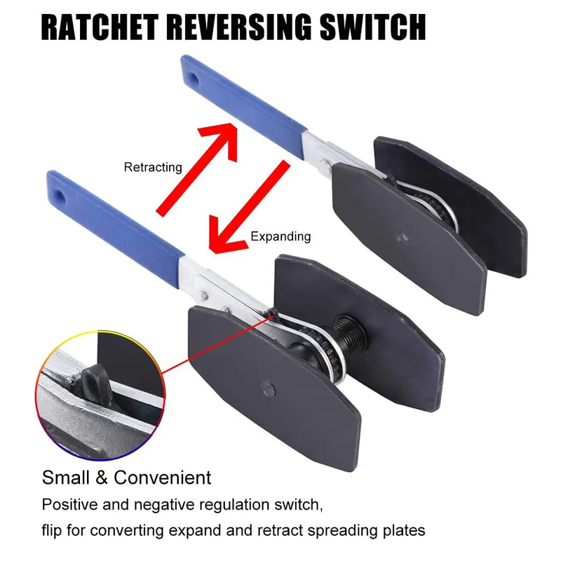 Bil skralle bremsestempel caliper sprederverktøy stålpresse enkelt tvilling firkant separatorpute skivebremsekaliper reparasjonsverktøy