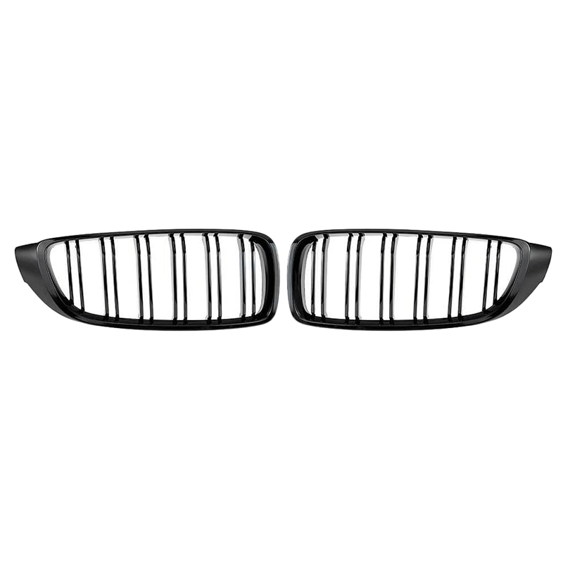 Black Front Kidney Grill Double Slat M4 Sport Style Grill Fit for F32 F33 F36 F82 4 Series: Default Title