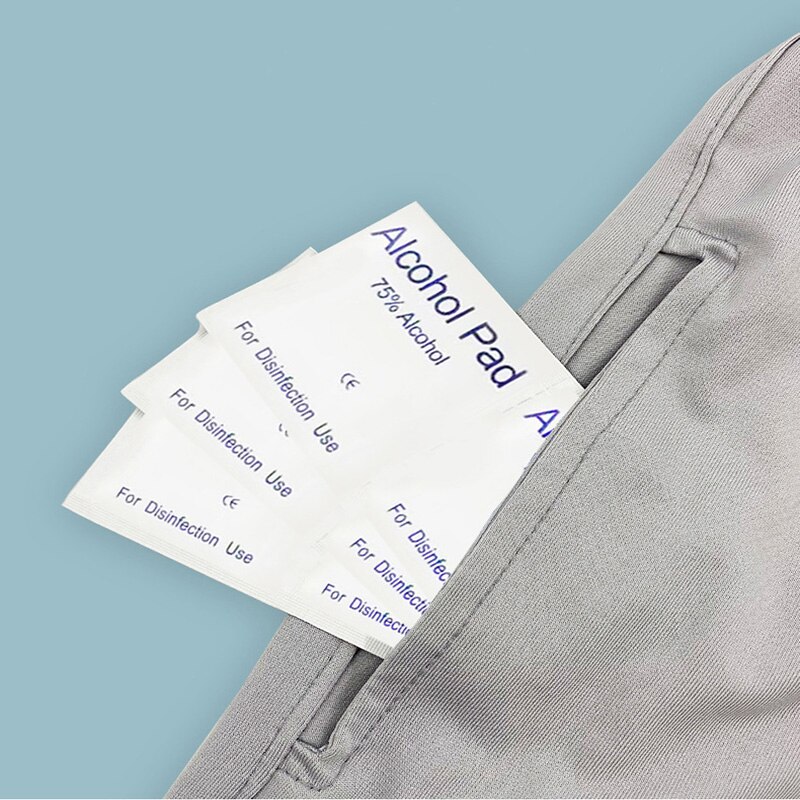 75% Alcohol Prep Pad Portable Disposable Single Use Mobile Phone Nail Art Decorations Cleaning Disinfection Scrubing Alcohol Pad