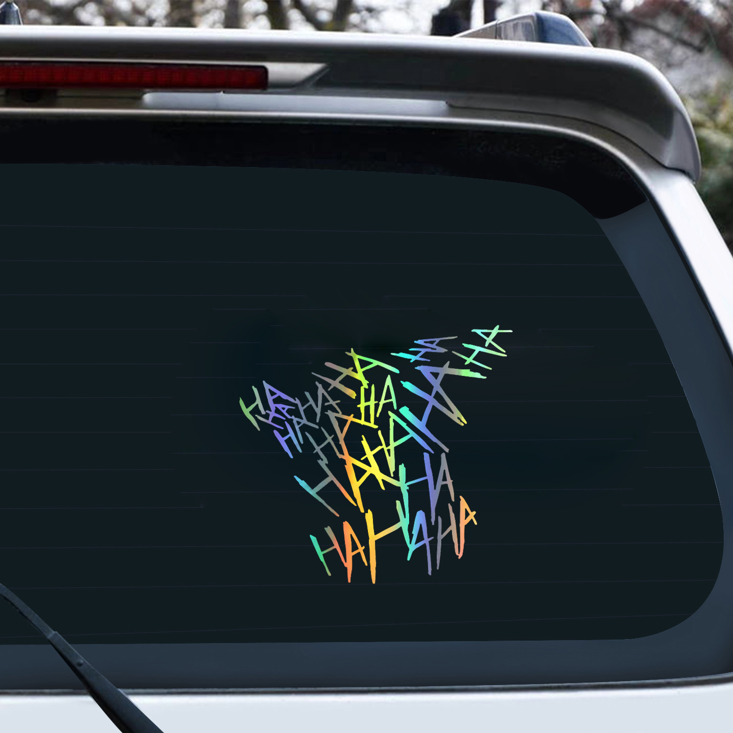 Auto Motor Sticker HAHAHA Joker Motorhelm Stickers Auto Reflecterende Moto Auto Grappige Helm Decal Vinyl Graffiti Stijlvol