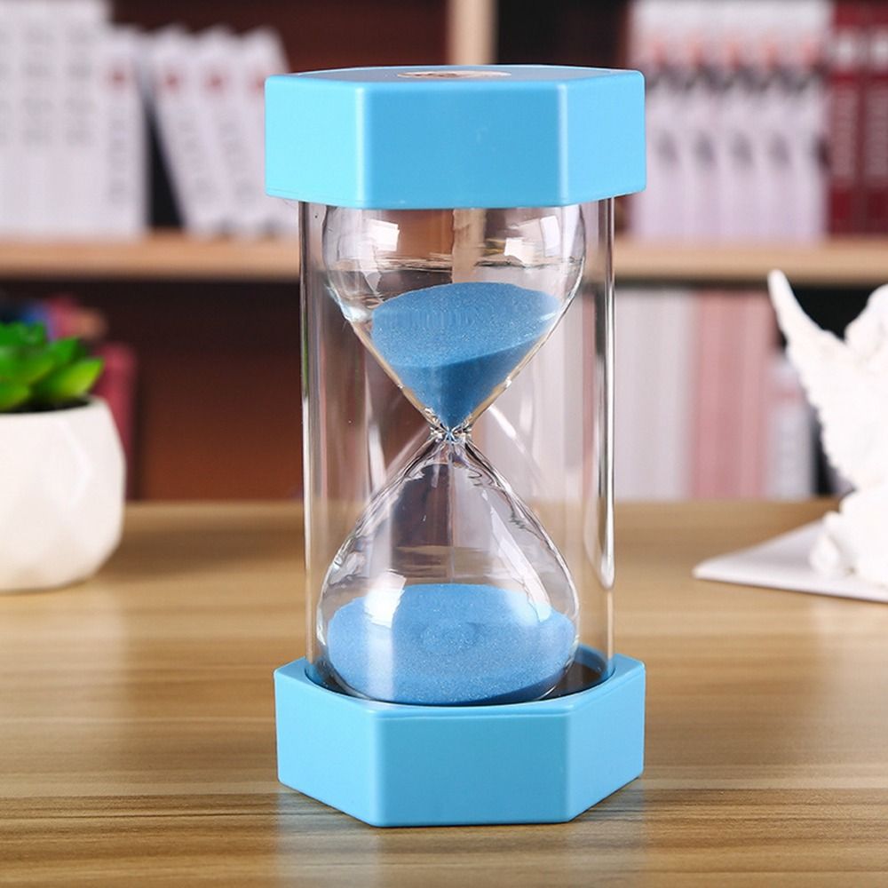 Minuterie de douche rotative pour étudiants, ornement de bureau, bouteille de sable mouvant, sablier hexagonal, horloge de sable, d'anniversaire: Marron / 5min