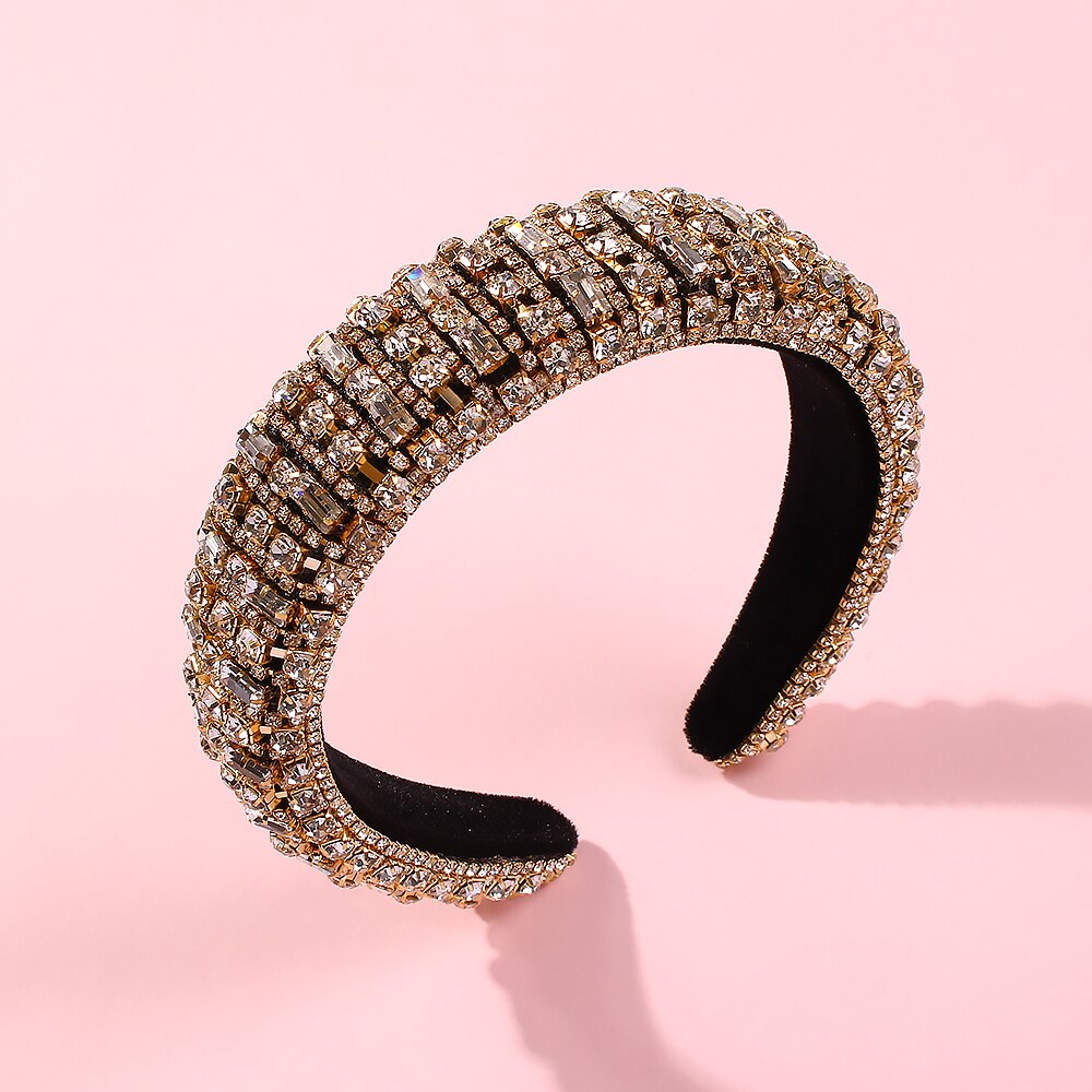 Mulheres coroa bandana menina senhoras strass hairbands cristal cheia hoop cabelo headwear festa de casamento acessórios para o cabelo ornamentos