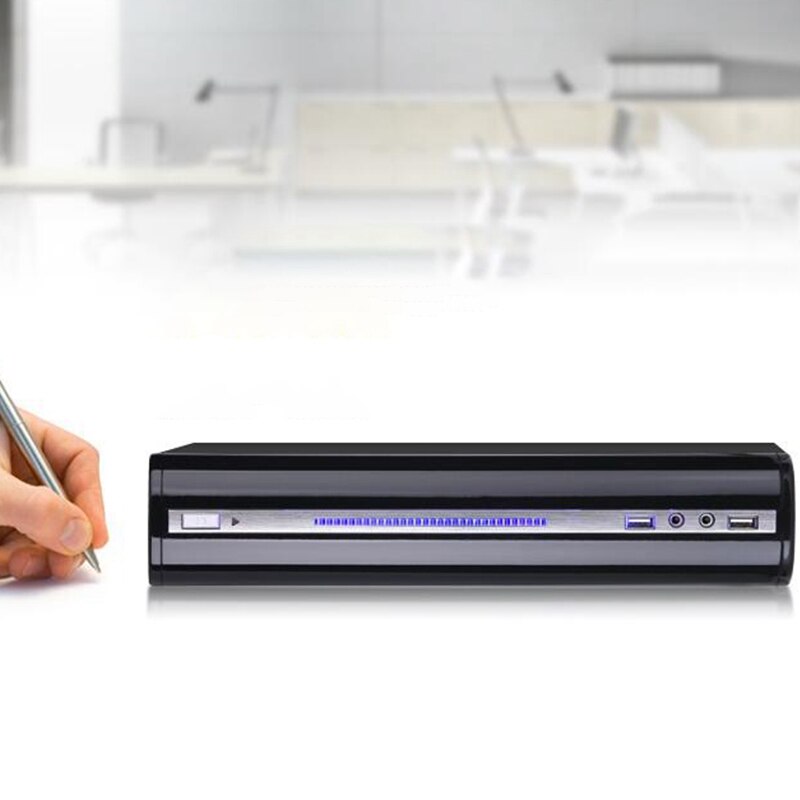 2007C Vertical Mini ITX Case Small Micro-Atx Case Cabinet with Power Supply US Plug Computer Accessories