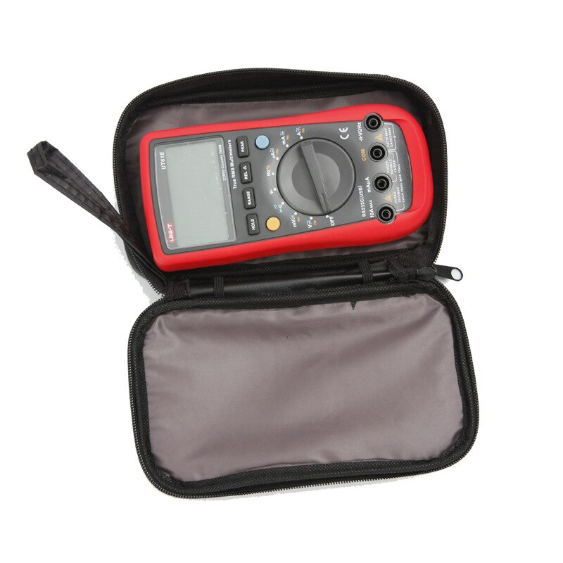 Sac noir de toile de multimètre de UNI-T 20*12*4 cm pour le sac imperméable Durable d'outils de tissu de multimètre de Digital de la série UT61 de UNI-T, chiffre