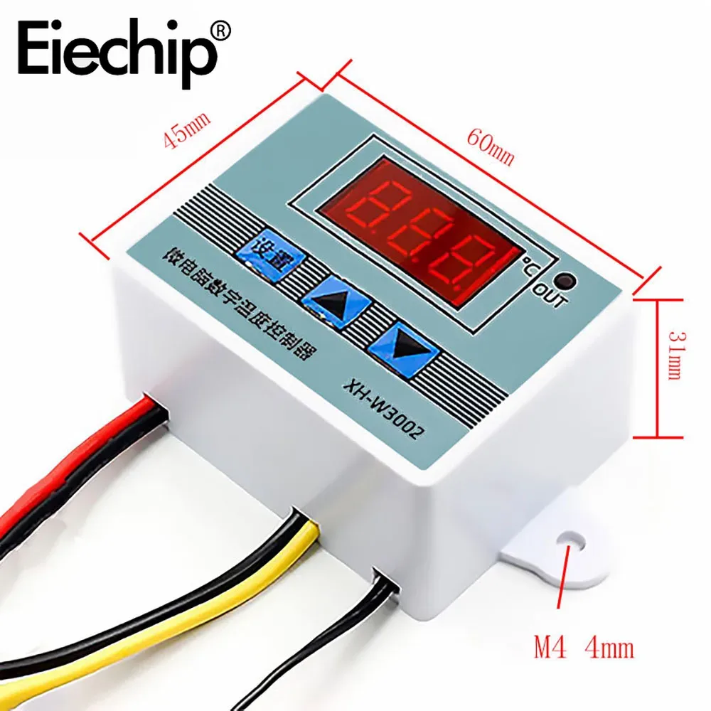 XH-W3002 Temperatuurregelaar 220V /12V Digitale Led 10a Thermostaatschakelaar Sonde Met Waterdichte Sensor W3002
