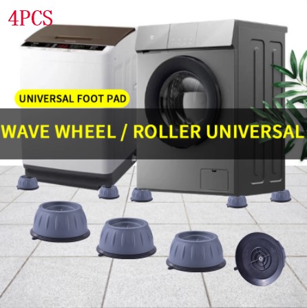 Almohadillas antivibración para los pies, alfombrilla de goma antivibración para lavadora, almohadilla antideslizante fija Universal para el hogar, 4 piezas: 4pcs