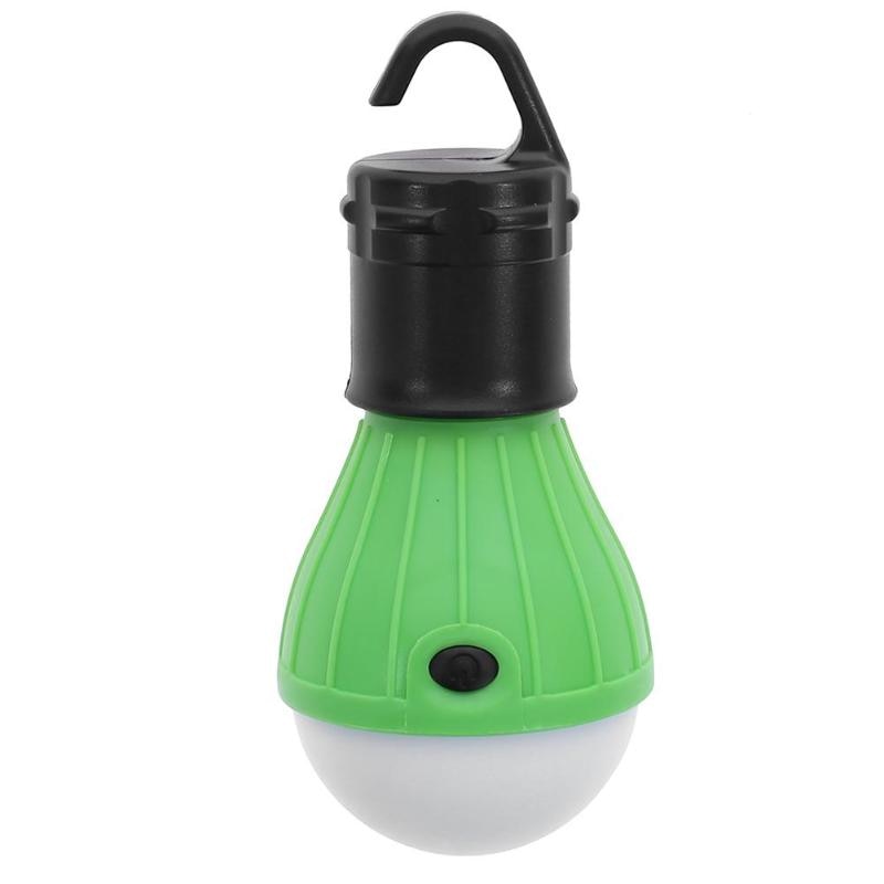 mini utendørs 3 ledet 800lm camping telt pære lys nødlampe utendørs underholdning telt pære belysning: Grønn