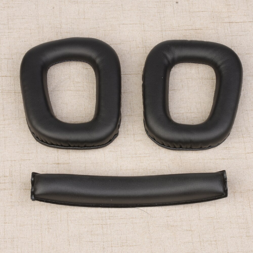 Copri-auricolari per cuffie per Logitech G35 G930 G430 F450 cuscinetti per cuffie cuscinetti auricolari di ricambio spugna per fasci di testa: 01 impostato