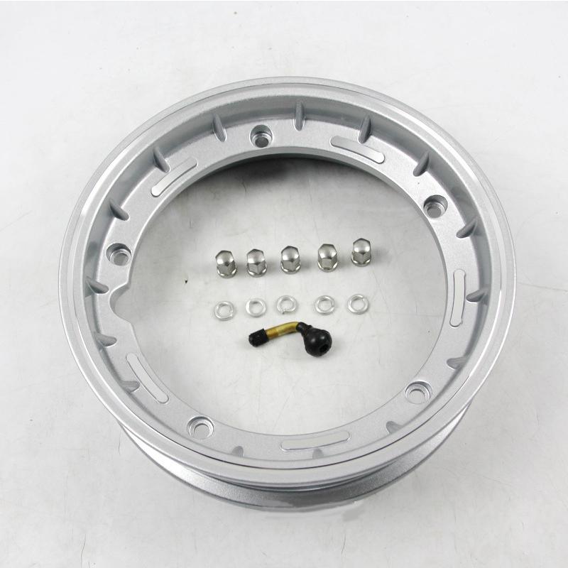 Aluminium moto anneau jante jante pour Piaggio VESPA PX 125 150 200 LML étoile T5 rallye 10 "Scooter roue cercle jantes: Silver