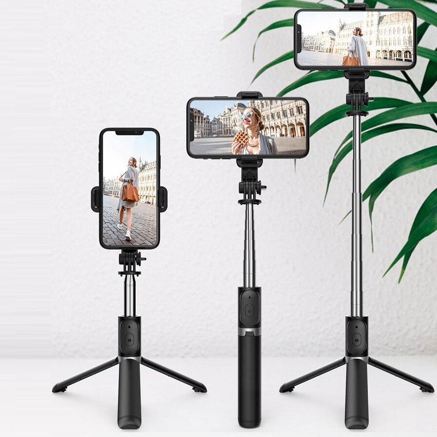 KÜHLEN DIER NEUE 4 in 1 Drahtlose Bluetooth Selfie Stock Erweiterbar Faltbare Einbeinstativ Stativ Für Gopro Aktion kamera Für Android/IOS