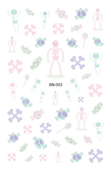 Sn luminous series nail art stickers tips dekoration negle wraps harajuku glædelig jul xmas musik manicura klistermærker: Sn -003
