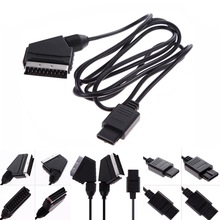 ALLOYSEED 1.8M A/V TV Video Scart RGB Kabel Gaming 21 pin euro scart plug cord draad voor nintendo SNES Gamecube en N64 Console