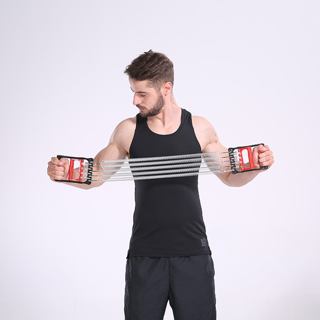 Chest Expander Hand Gripper 5 Springs Muscle Pulling Strength Training Exercise Home Gym Workout Tool Spring Chest Expander
