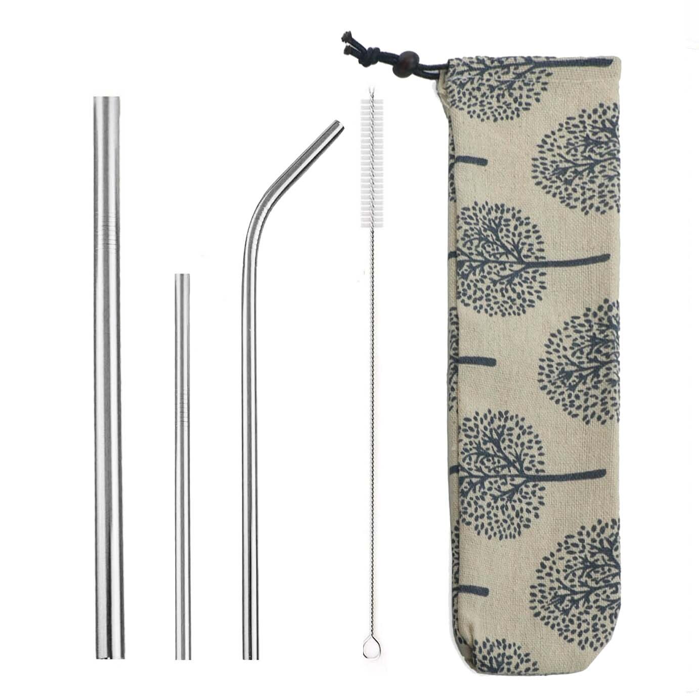 5 stk mini korte 160 215mm farverige 304 rustfrit stål sugerør genanvendelige sugerør bøjet metal sugerør med rensebørstepose: Sølv b