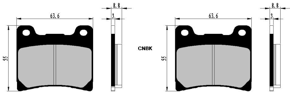 Remblokken Set Voor Yamaha FZ700 Fz 700 1987 & Up/FZ750 Fz 750 1FN D795 1985 & up/ FZ750 Fz 750 Genesis 2KK E486 1987 1988