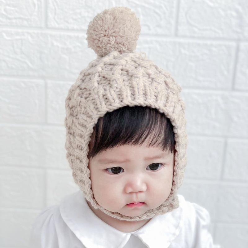 hiver bébé fille chapeau Pom Pom tricot épais enfants chapeau bébé garçon casquette Elf enfant en bas âge chapeaux 1PC