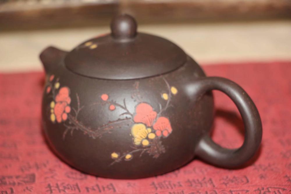 Chinese theeset yi xing paarse klei thee theepot mini yixing theepot voor puer thee xi shi ongeveer 140ml