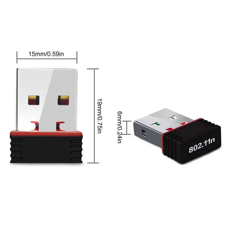 Adattatore Wifi wireless Mini USB da 150 Mbps Scheda LAN di rete Wi fi 802.11b/g/n Scheda di rete adattatore RTL8188 per computer desktop PC