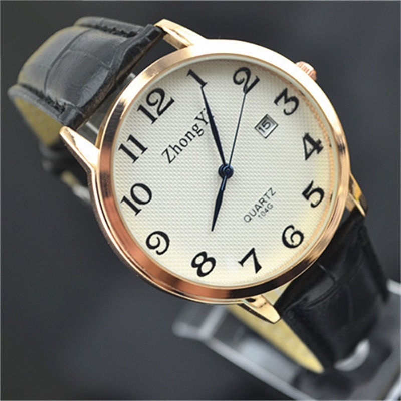 Couple montre Quartz femmes hommes montre bracelet en cuir de luxe montre-bracelet Date affichage robe montres relogio masculino dames montre