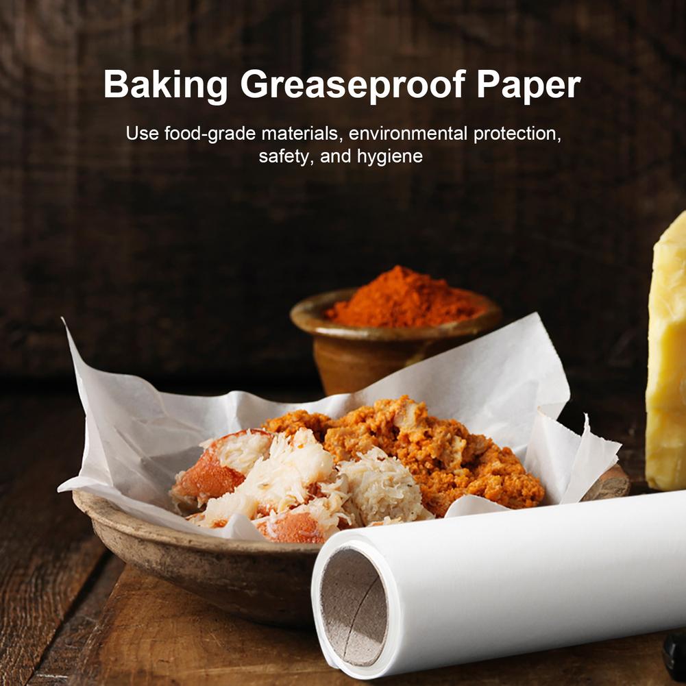 1 Roll Wax Papier Food Grade Vet Papier Voedsel Wrappers Inpakpapier Voor Brood Snoep Cake Burger Fries Oliepapier Bakken gereedschap