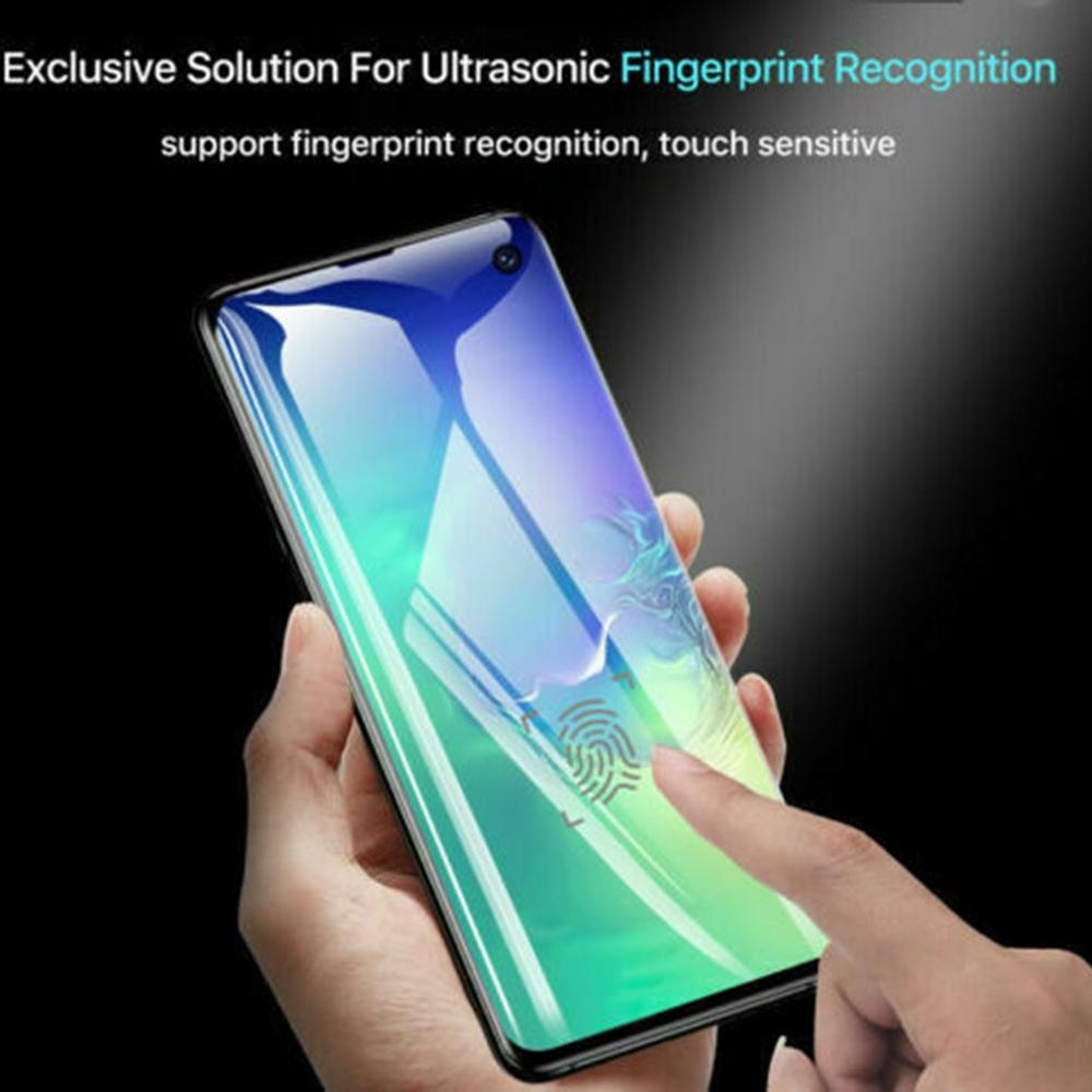 til samsung  s10 s10 pluss full lim uv flytende herdet glass skjermbeskyttelsessett til samsung  s10+  beskyttende film herdet glass
