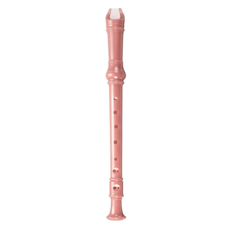 8-hole Soprano Descant Recorder Pink With Cleaning Rod + Case Bag Music Instrument Pink