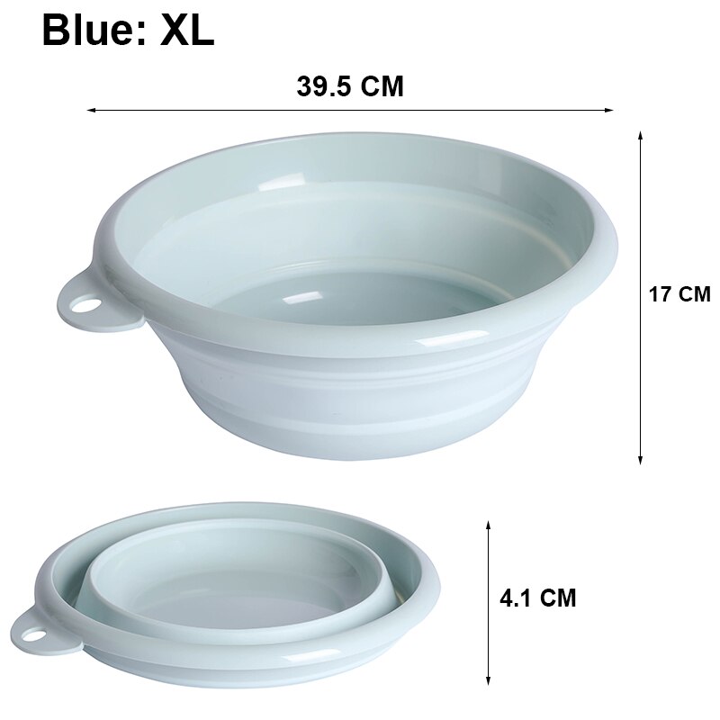 Seau pliable Portable et , bassin pliable pour voyage en plein air pêche Camping, seau de lavage de voiture, 4 tailles: Blue XL
