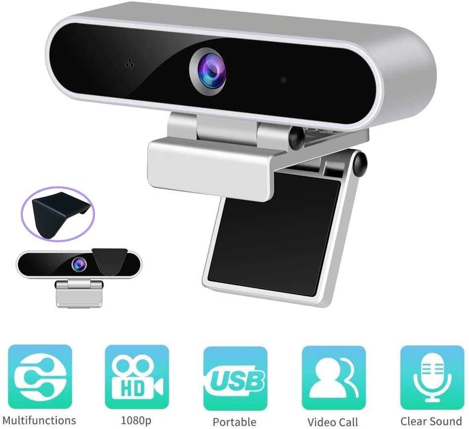 SV3C Hd Webcam Met Microfoon Full Hd 1080P 30fps Usb Camera 2MP Video-opname Web Camera Voor Pc Computers: Silver with tripod