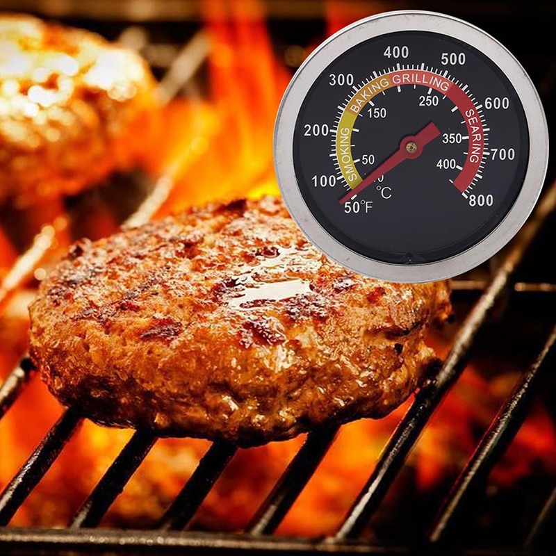 Neue Edelstahl BBQ Raucher Grill Thermometer Temperatur Gauge 10-400Degrees Celsius grill grill lebensmittel thermometer