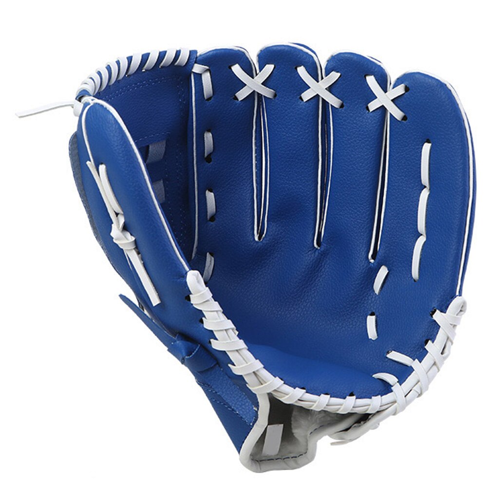 1Pc Pu Baseball Handschoen Lichtgewicht Softbal Handschoen Pitcher Infielder Handschoen Geen Bal: Blauw