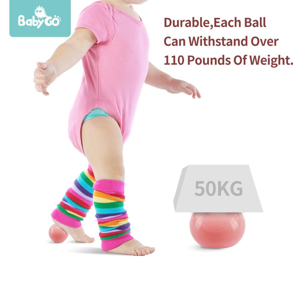 Babygo 50 Stks/partij 7Cm Baby Kleurrijke Ballenbak Zacht Plastic Smaakloos Kids Bad Zwemmen Speelgoed Water Zwembad Oceaan Bal speelgoed Voor Kinderen