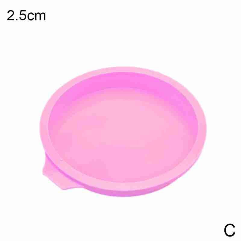 6 Inch Non-Stick Silicone Round Rainbow Cake Mold Baking Pan Set Silicone Pizza Mold For Rainbow Cake Fondant Decoration Tools: Army Green
