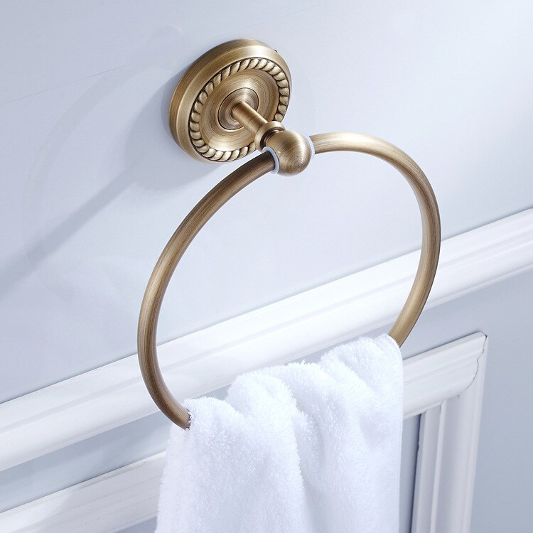 Toallero de cobre con acabado de bronce antiguo, accesorios de baño, soporte para toallas,