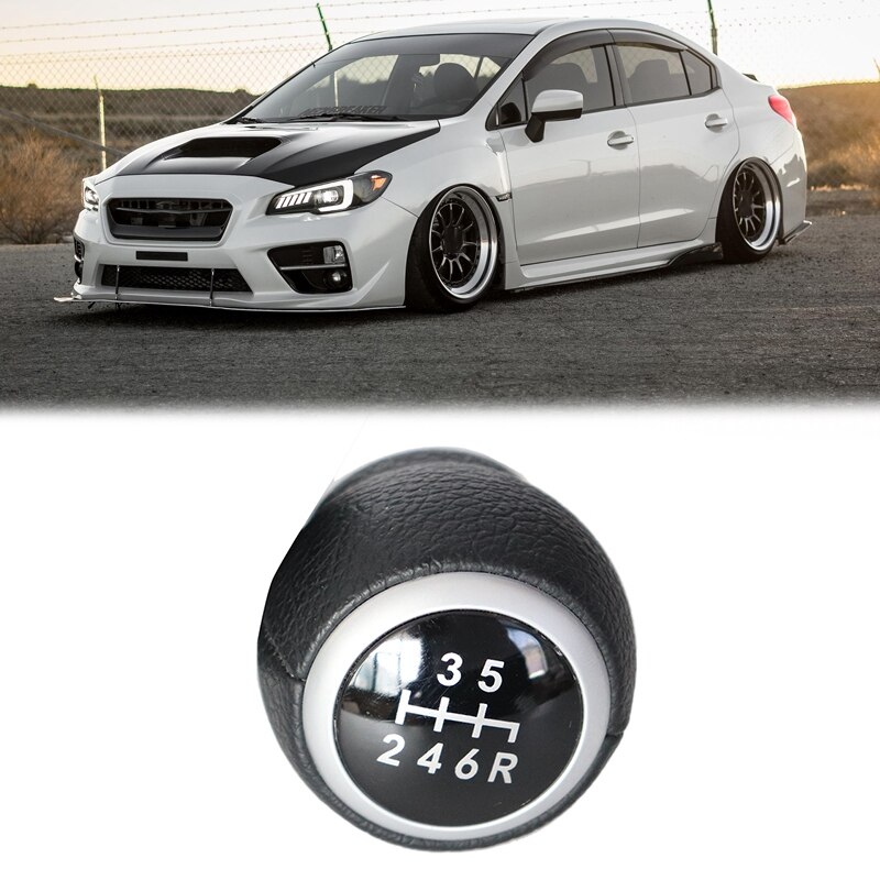 Versnellingen Schakelpook Voor Seat Voor Leon 2012-2019 Auto 5/6 Speed ​​Versnellingspook Pookknop Niveau Lederen Laars Versnellingspook Pookknop Cover Schakelpook Knoppen (Maat : 6S Gear Red Line