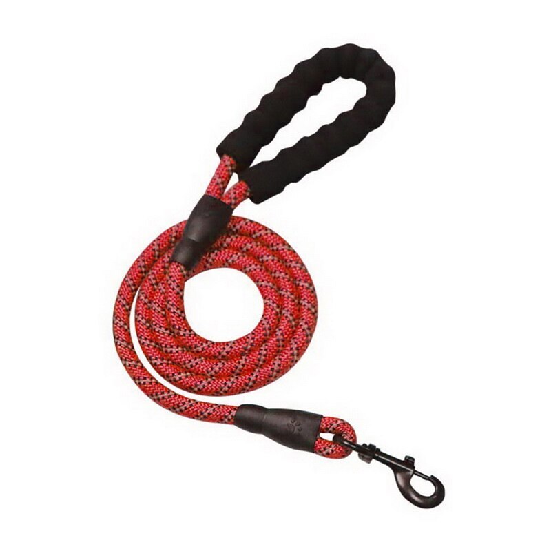 Reflecterende Grote Hondenriem Nylon Touw Pet Running Tracking Riemen Lange Lood Hond Bergbeklimmen Touw Voor Medium Grote hond: red