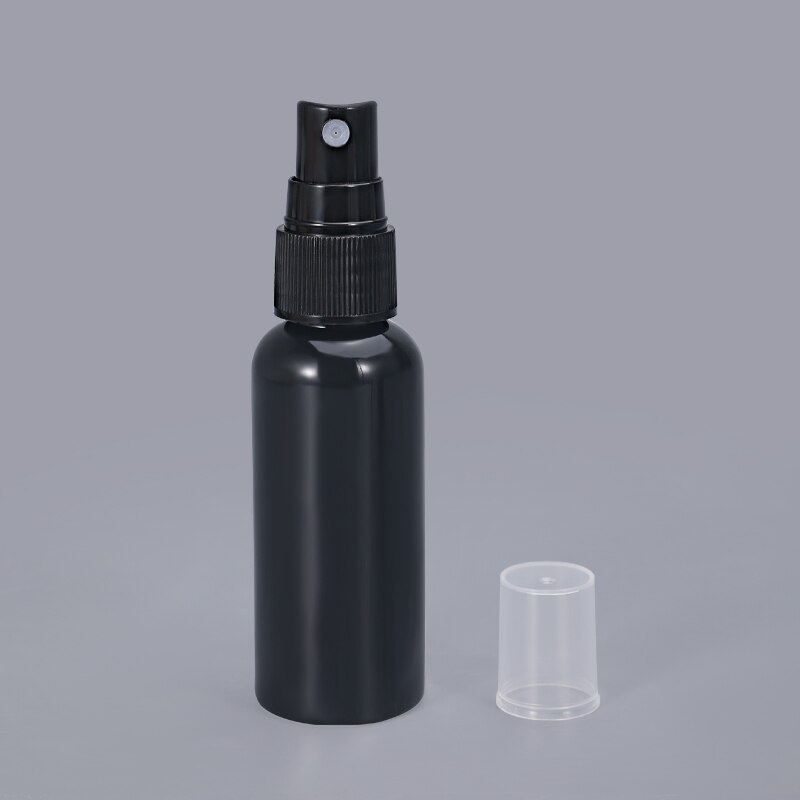 10Pcs Draagbare Lege Plastic Spuitfles Pet Verstuiver Navulbare Fles Vloeibare Ontsmettingsmiddel Container 30Ml/50Ml/100Ml: 50ml / black