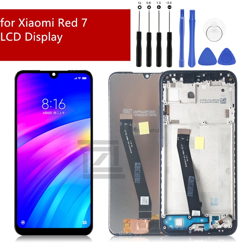Ensemble écran tactile LCD de remplacement, 6.26 pouces, avec châssis, pour xiaomi Redmi 7