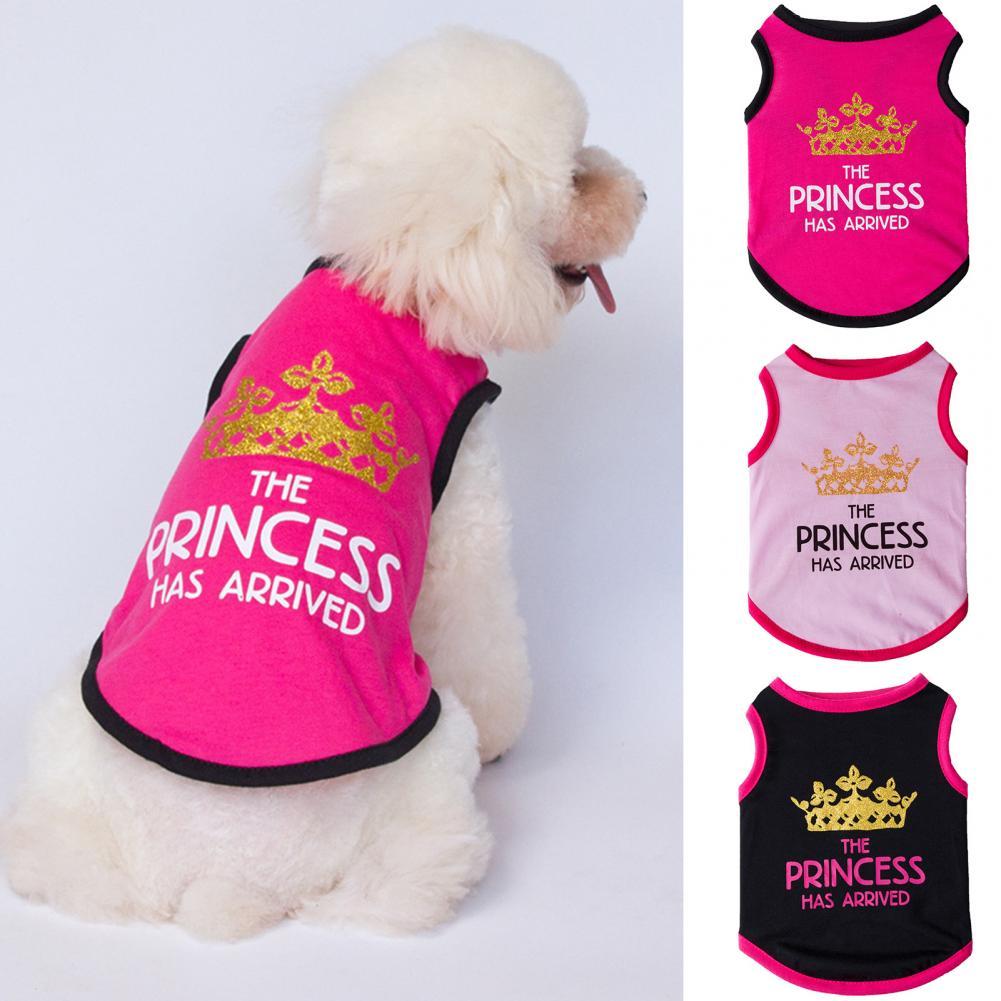 Vêtements pour chiot, col rond, lettre imprimée, tenue à la , gilet pour chien sans manches, Costume pour chat