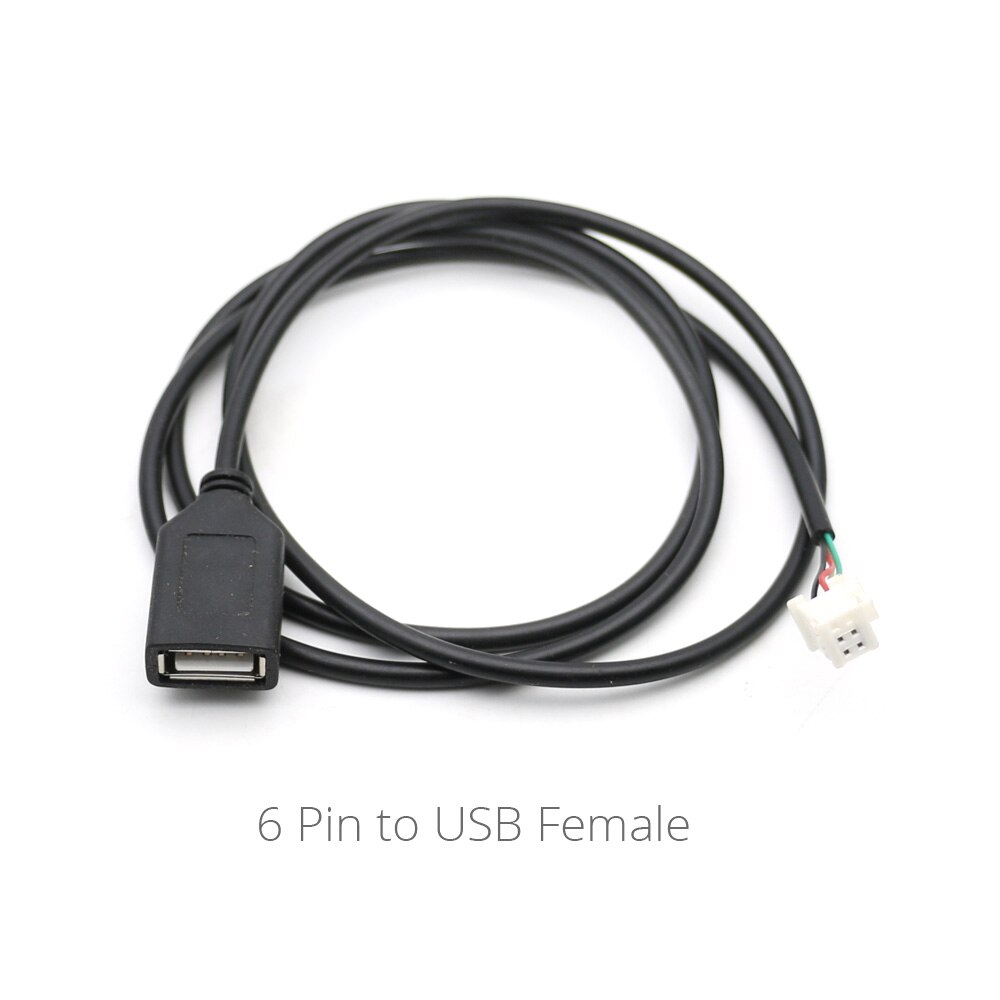 Universal usb hun interface  to 4 6 8 pin input wire connect kabel adapter til bil multimedieafspiller android stereo radio: 6 ben