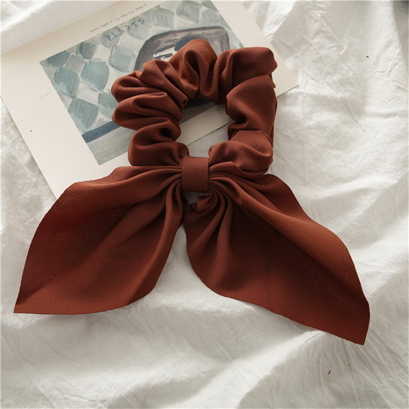 Kvinnor håraccessoarer hår scrunchie rosetter hästsvanshållare hårband godis färg rosett knut scrunchy flickor hårslipsar