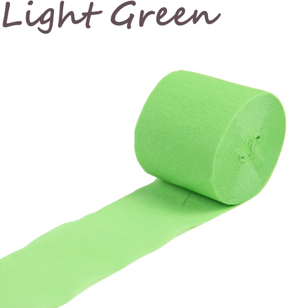 1 Roll 3.5 Cm * 10 M Crinkled Crêpepapier Bloem Wikkelen Diy Scrapbooking Craft Voor Verjaardagsfeestje Festival Kerst decoratie: light green