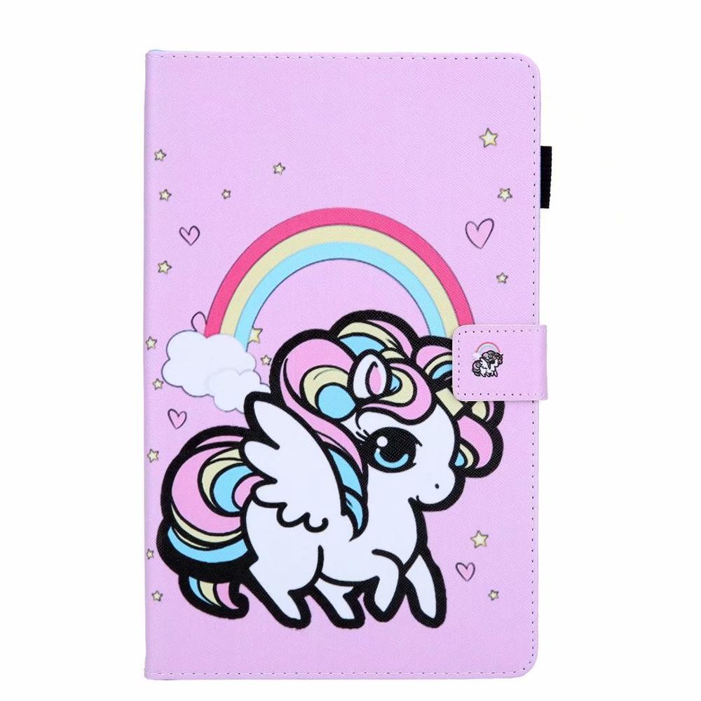 Unicorn Cute Leather Case For Samsung Tab A 8.0 SM-T290 SM-T295 Tablet Cover For Galaxy Tab A 8.0 Case Fundas: cai hong du jiao