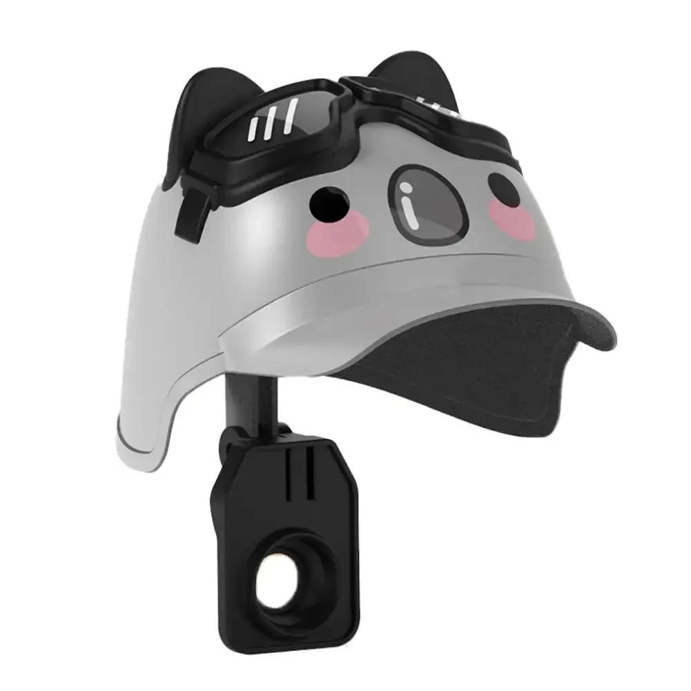 Dessin animé petit casque cavalier moto support pour téléphone portable et vélo électrique Navigation support pour téléphone pare-soleil étanche: Or