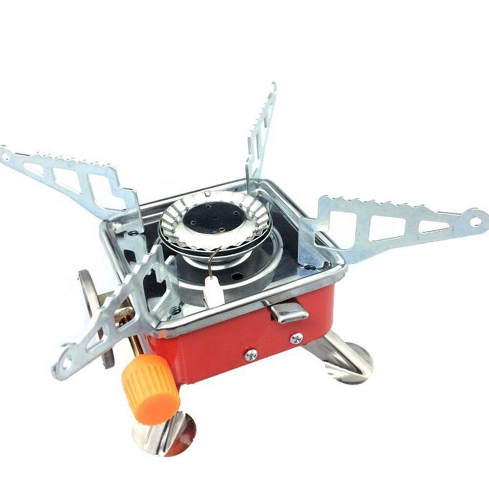 Foldable Cassette Gas Stove Stainless Steel Furnace Portable Burner Square Shape Outdoor Camping Picnic Cooker