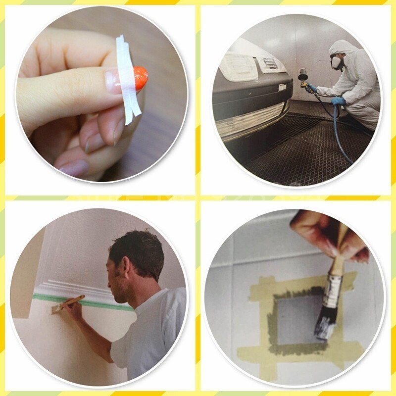 White Thin Paper Masking Tape For Painting &amp; Drawing &amp; DIY Nail Arts &amp; Pattern Making Draping Tape 25M